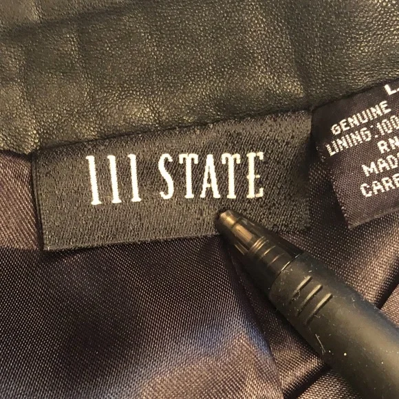 Vintage 111 STATE Black Leather Short Skirt - Picture 7 of 12